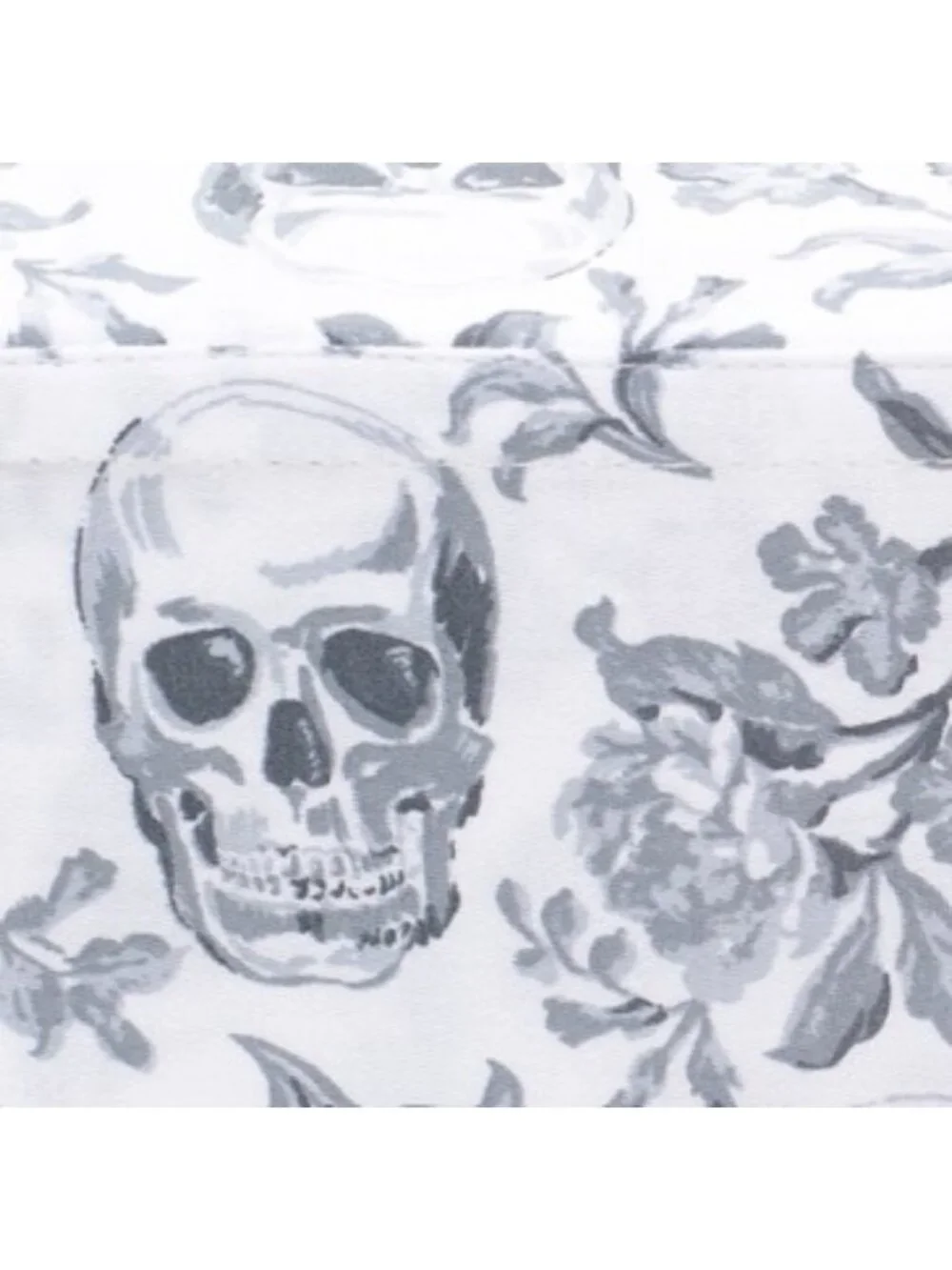 RACHEL ZOE Cotton Girly Skull Sheet Set